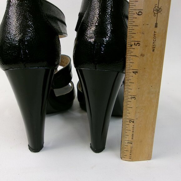 Michael Kors Berkley Black Patent Leather T-Strap High Heels 9 M - Picture 5 of 7